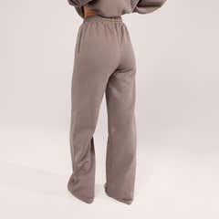 Organic Wide Leg Jogger - Mocha