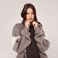 Heavyweight Oversized Sweatshirt Colour Block - Mocha