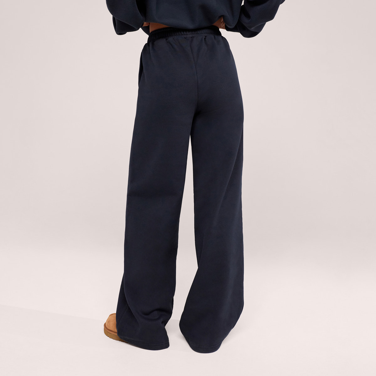 Organic Wide Leg Jogger - Vintage Navy