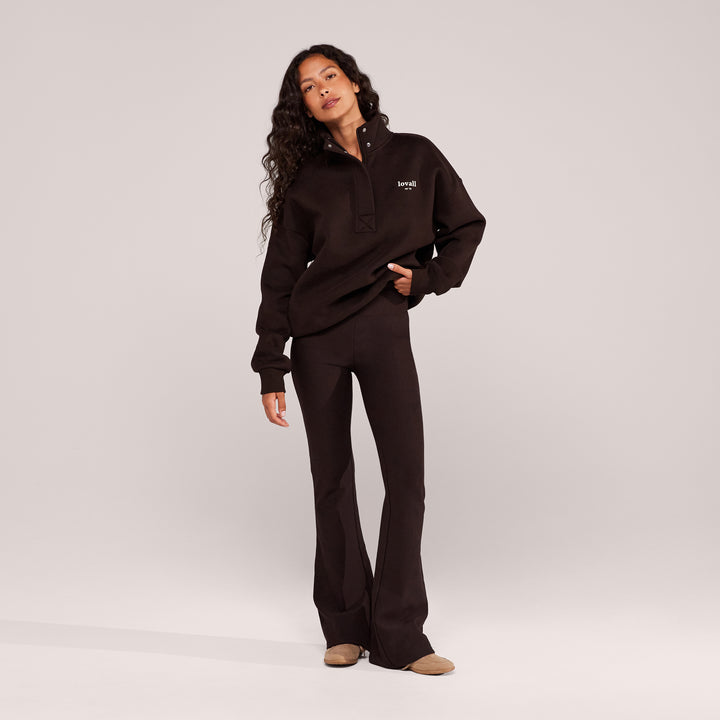 Winter Flare Leggings - Espresso brown
