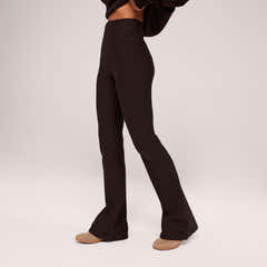 Winter Flare Leggings - Espresso brown