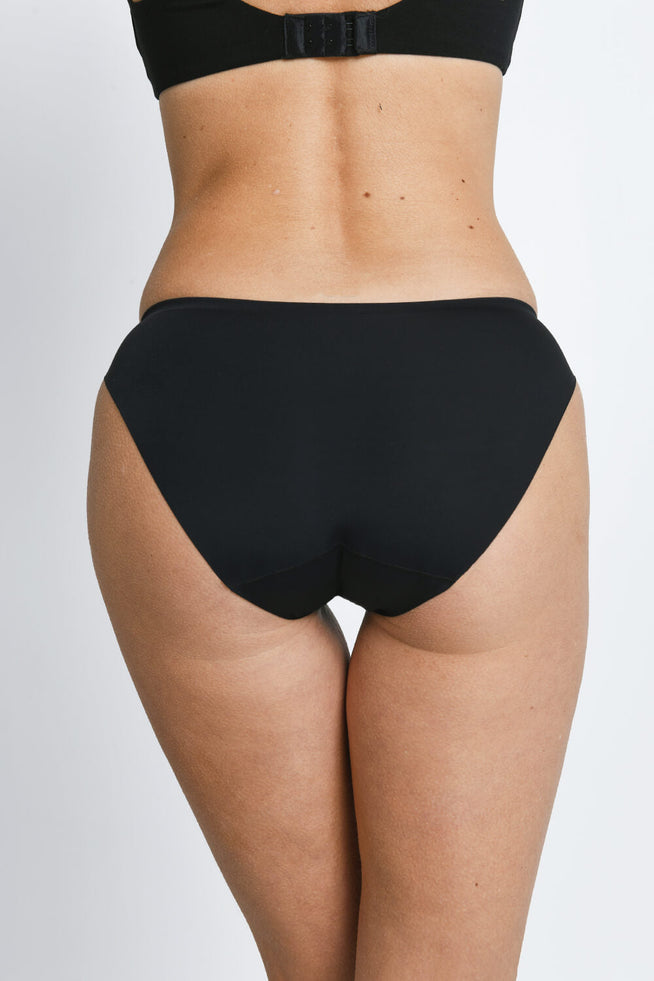 Cotton Bikini Knickers 3 Pack - Black