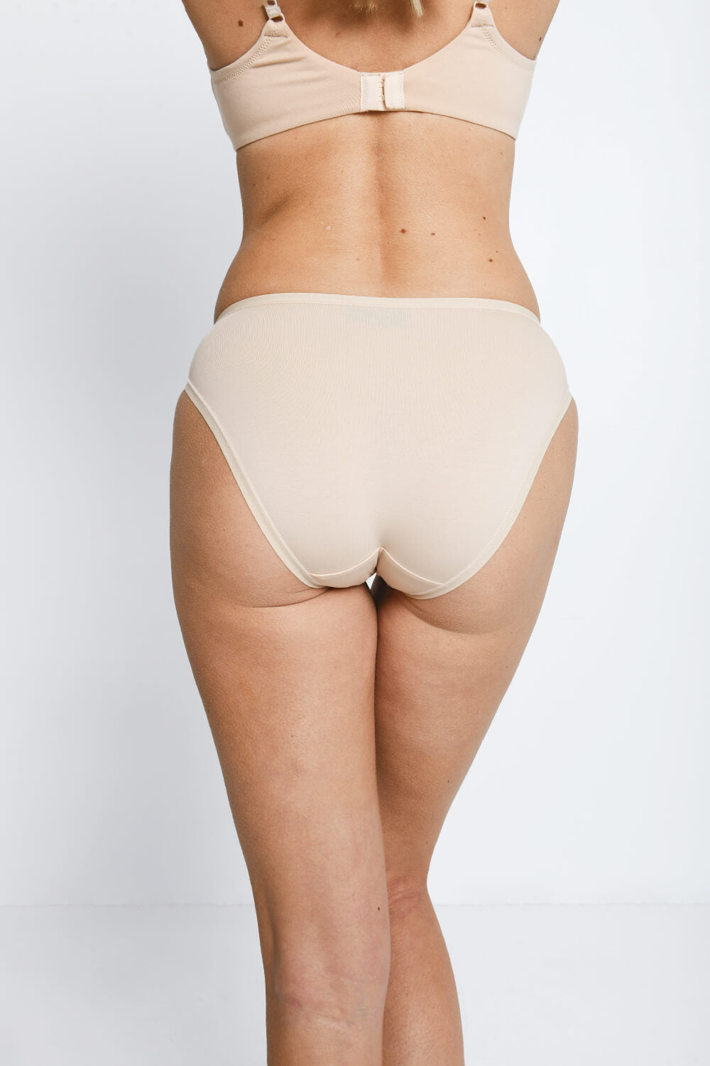 Cotton High Leg Knickers 3 Pack - Black