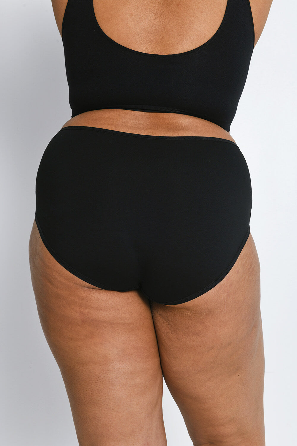 Curve High Rise Cotton Blend Full Briefs 3 Pack - Black