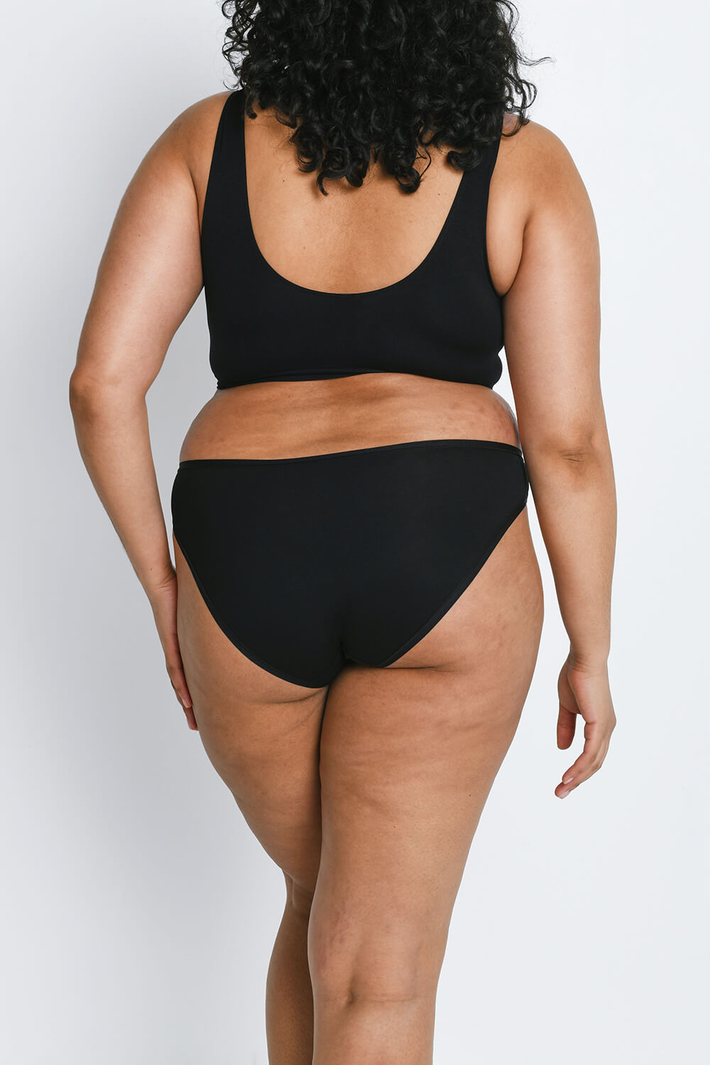 Curve Cotton Blend High Leg Knickers 3 Pack - Black