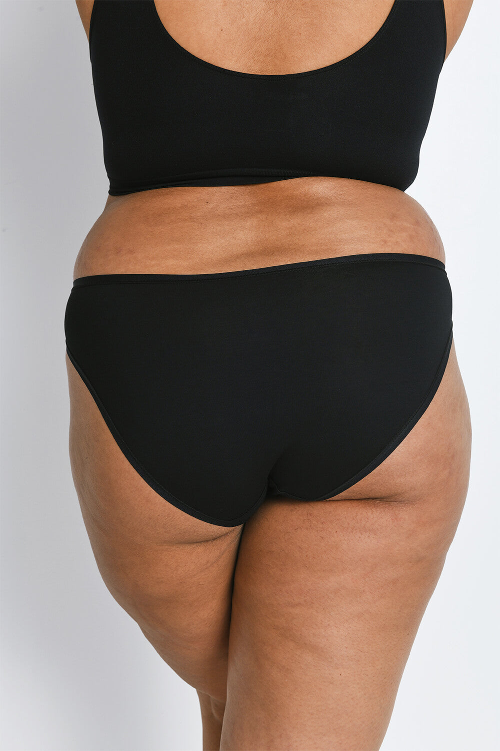 Curve Cotton Blend High Leg Knickers 3 Pack - Black