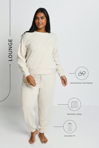 Luxe Lounge Jogger - Vanilla Marl