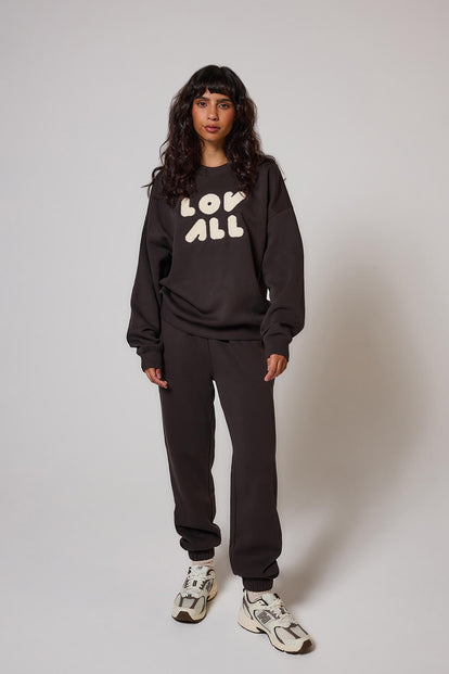 ALL SZN Organic Oversized Sweatshirt Style 1 - Black Coffee