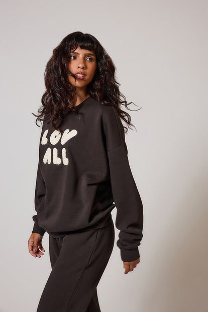 Curve ALL SZN Organic Oversized Sweatshirt Style 1 - Black Coffee