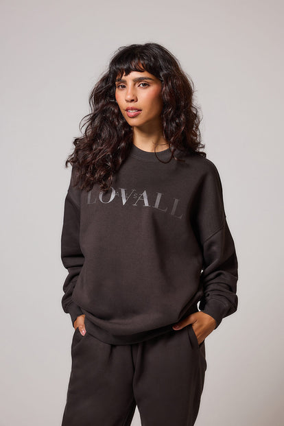 Curve ALL SZN Organic Oversized Sweatshirt Style 4 - Black Coffee