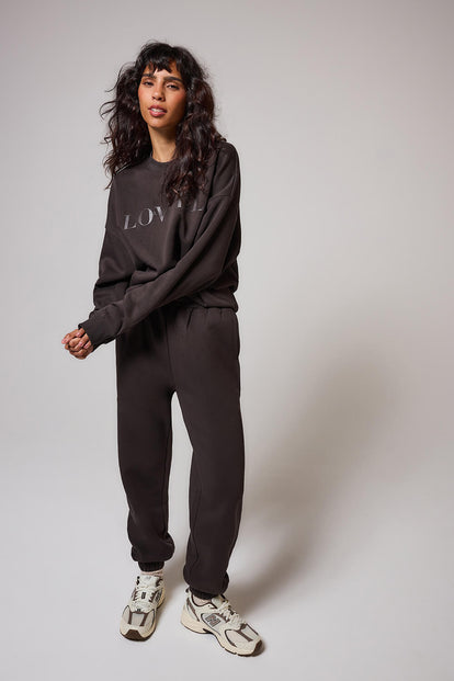 ALL SZN Organic Oversized Sweatshirt Style 4 - Black Coffee