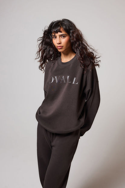 Curve ALL SZN Organic Oversized Sweatshirt Style 4 - Black Coffee