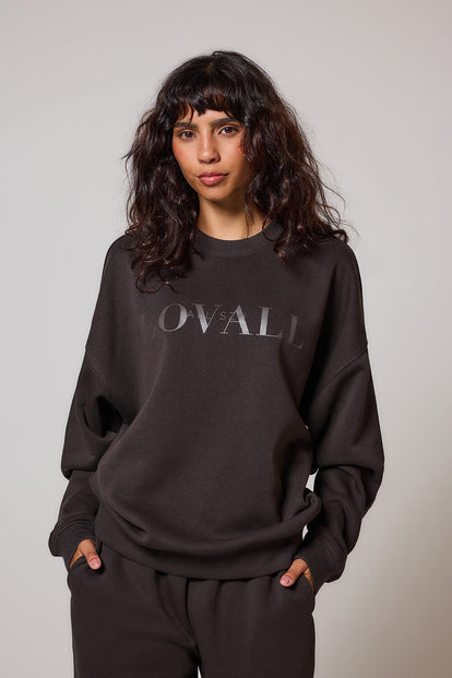 ALL SZN Organic Oversized Sweatshirt Style 4 - Black Coffee