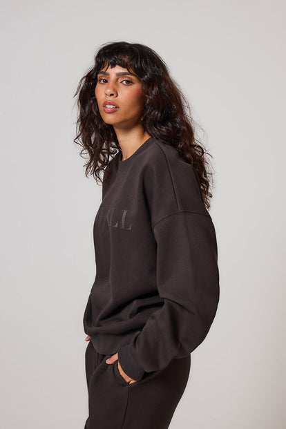 ALL SZN Organic Oversized Sweatshirt Style 4 - Black Coffee