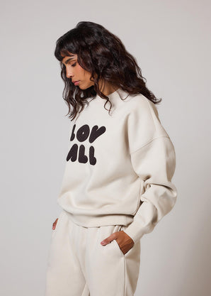 Curve ALL SZN Organic Oversized Sweatshirt Style 1 - Ecru