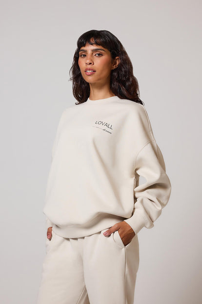 Curve ALL SZN Organic Oversized Sweatshirt Style 3 - Ecru