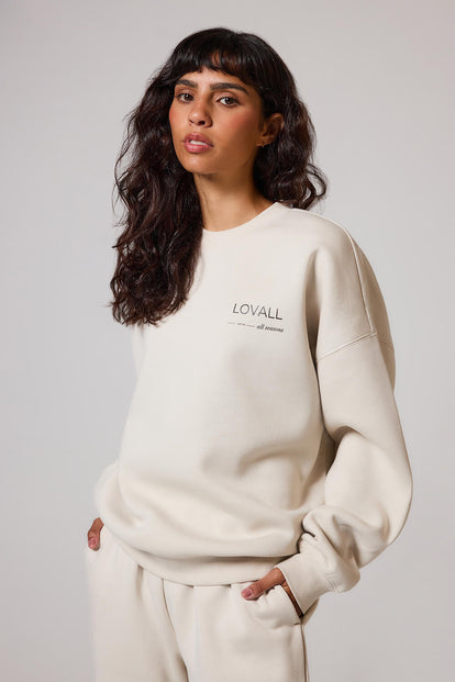 ALL SZN Organic Oversized Sweatshirt Style 3 - Ecru