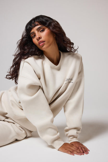 Curve ALL SZN Organic Oversized Sweatshirt Style 3 - Ecru