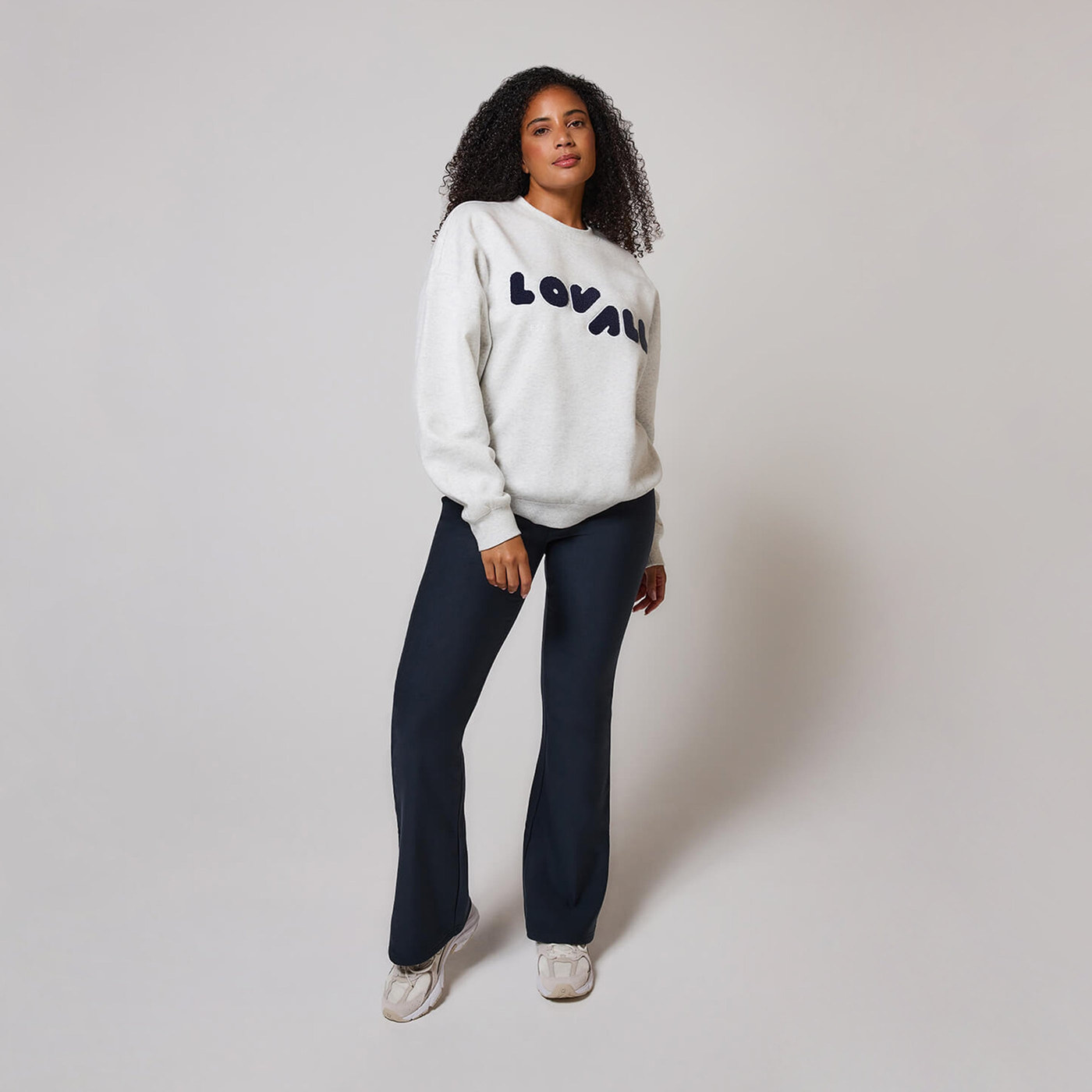 ALL SZN Organic Oversized Sweatshirt Style 2 - Light Grey Marl