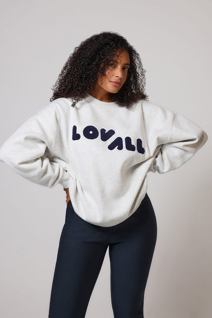 Curve ALL SZN Organic Oversized Sweatshirt Style 2 - Light Grey Marl