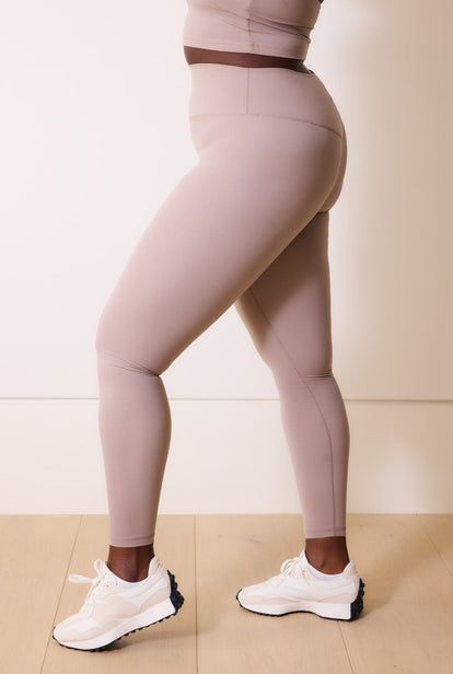 24/7 Revitalise 7/8 High Waisted Leggings - Clay