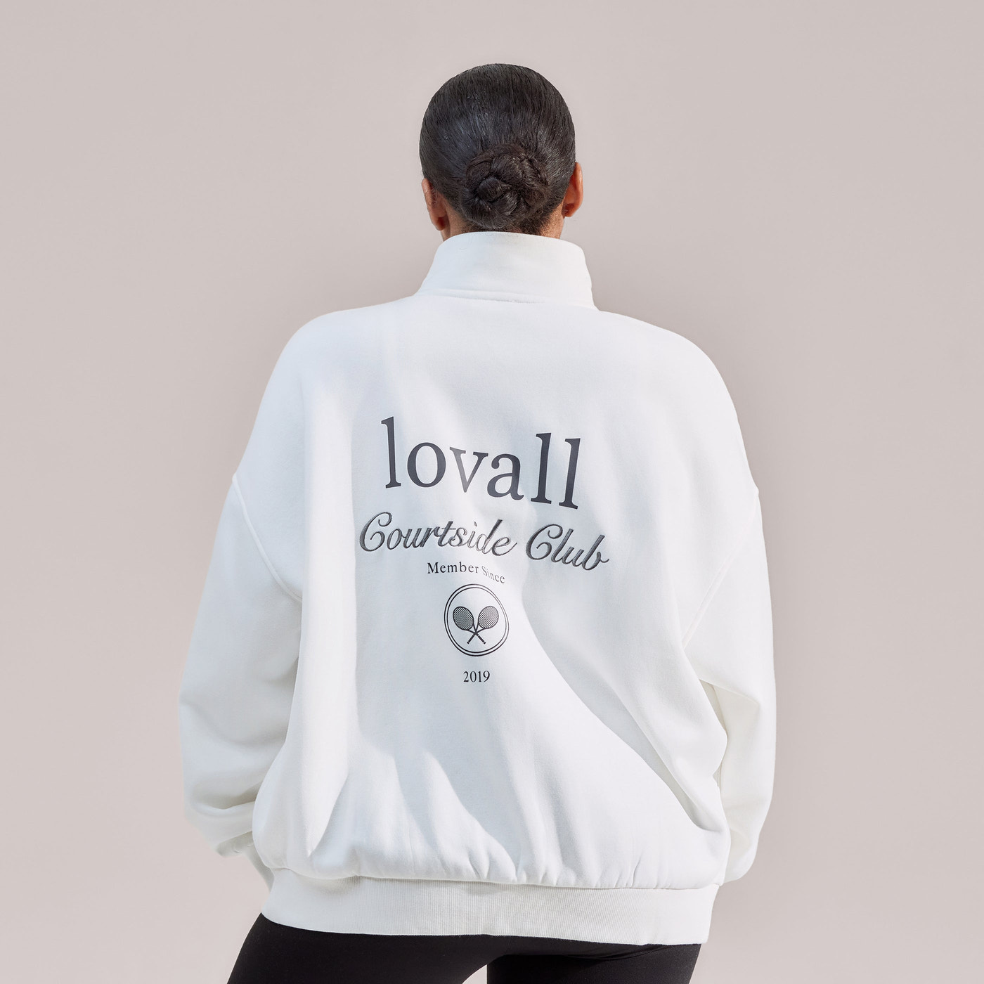 Curve ALL SZN Organic Funnel Neck Zip Through - Off White
