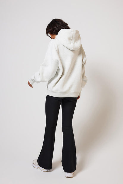 Curve Heavyweight Oversized Hoodie - Light Grey Marl