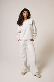 Curve ALL SZN Organic Wide Leg Jogger - Light Grey Marl