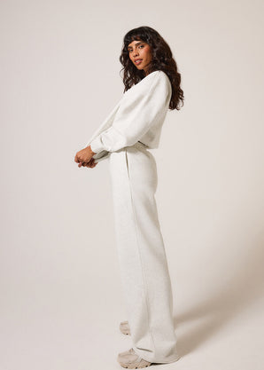 Curve ALL SZN Organic Wide Leg Jogger - Light Grey Marl