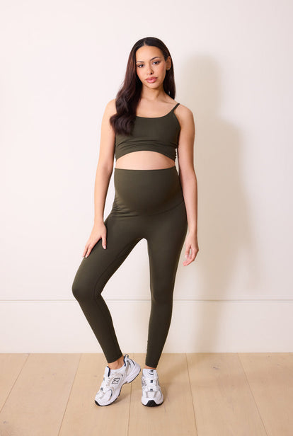 Maternity 24/7 Revitalise 7/8 Leggings - Deep Olive