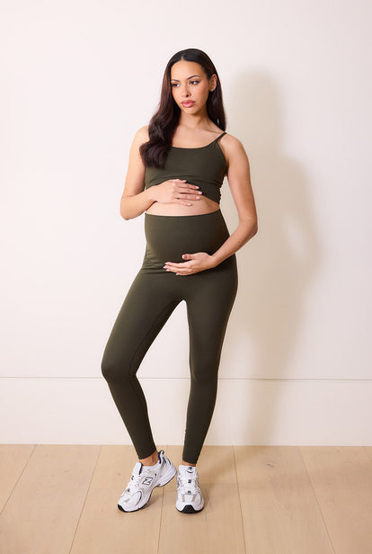 Maternity 24/7 Revitalise Leggings - Deep Olive