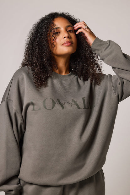 ALL SZN Organic Oversized Sweatshirt Style 4 - Slate Green