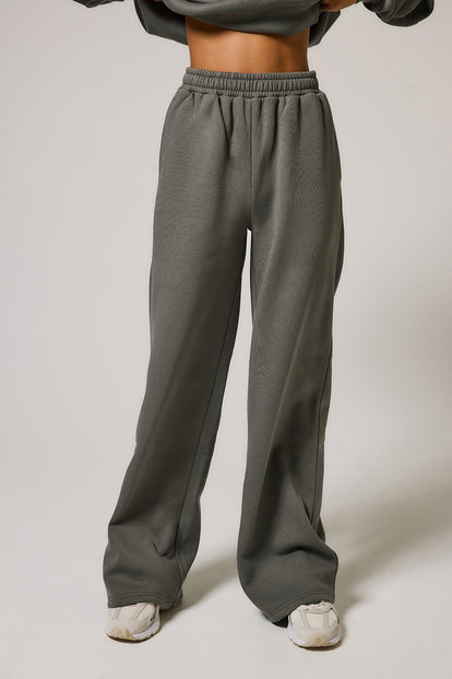 Curve ALL SZN Organic Wide Leg Jogger - Slate Green