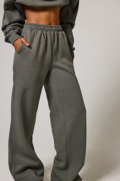 Curve ALL SZN Organic Wide Leg Jogger - Slate Green