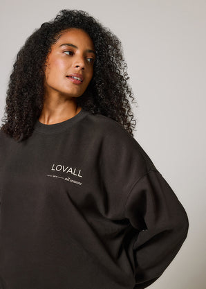 Curve ALL SZN Organic Oversized Sweatshirt Style 3 - Black Coffee