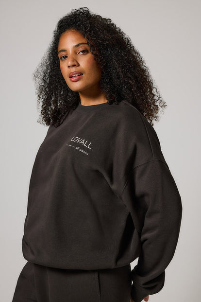 Curve ALL SZN Organic Oversized Sweatshirt Style 3 - Black Coffee