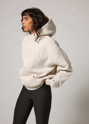 Curve Heavyweight Oversized Hoodie - Ecru