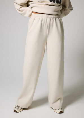 Curve ALL SZN Organic Wide Leg Jogger - Ecru