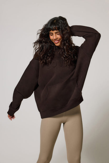 Curve Heavyweight Oversized Hoodie - Espresso Brown