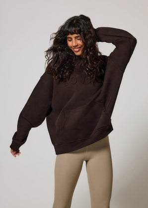 Heavyweight Oversized Hoodie - Espresso Brown