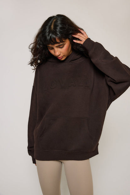 Curve Heavyweight Oversized Hoodie - Espresso Brown