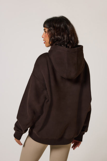 Curve Heavyweight Oversized Hoodie - Espresso Brown