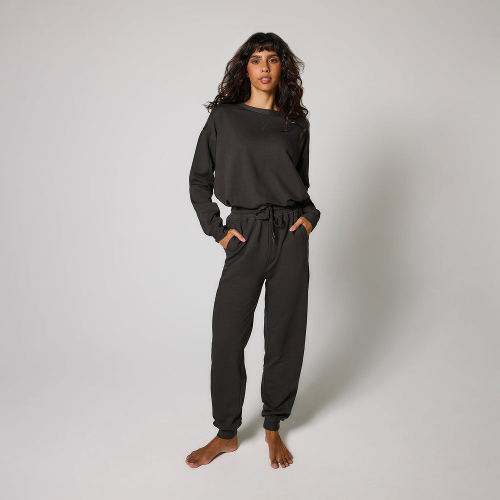 Luxe Lounge Jogger - Black Coffee