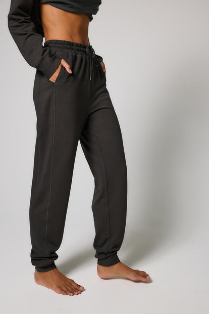 Curve Luxe Lounge Jogger - Black Coffee