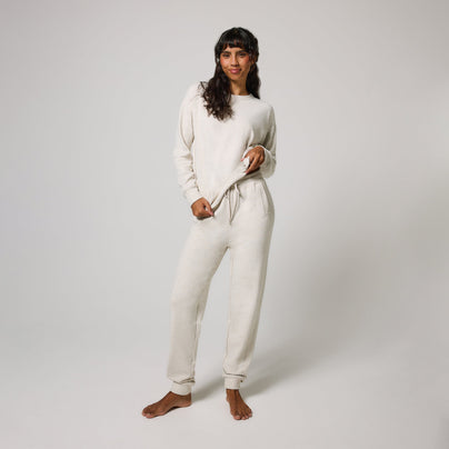 Luxe Lounge Jogger - Vanilla Marl
