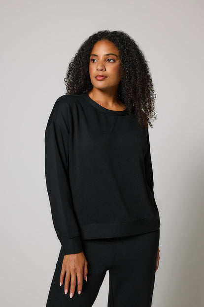 Luxe Lounge Sweatshirt - Black