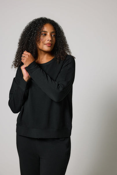 Luxe Lounge Sweatshirt - Black