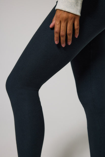 Curve Extreme Fleece Lined Leggings - Vintage Navy