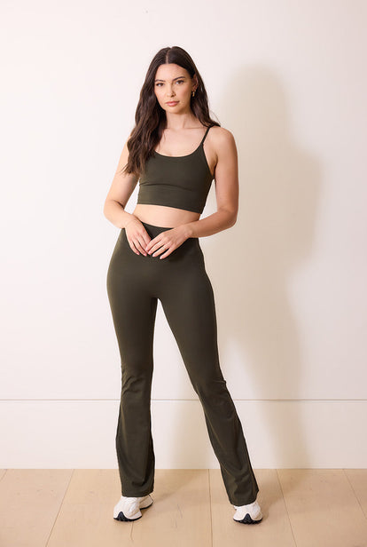 Curve 24/7 Revitalise Flare Leggings - Deep Olive