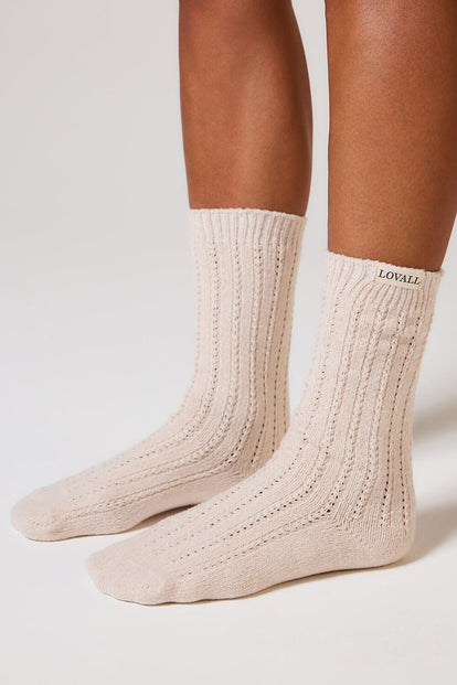 Knitted Socks - Beige